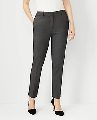 Ann Taylor The Petite Ankle Pant Bi-Stretch - Curvy Fit Dark Grey Women's