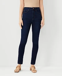 Ann Taylor Petite Sculpting Pocket Highest Rise Skinny Jeans in Classic Dark Indigo Wash Size 00 Women's