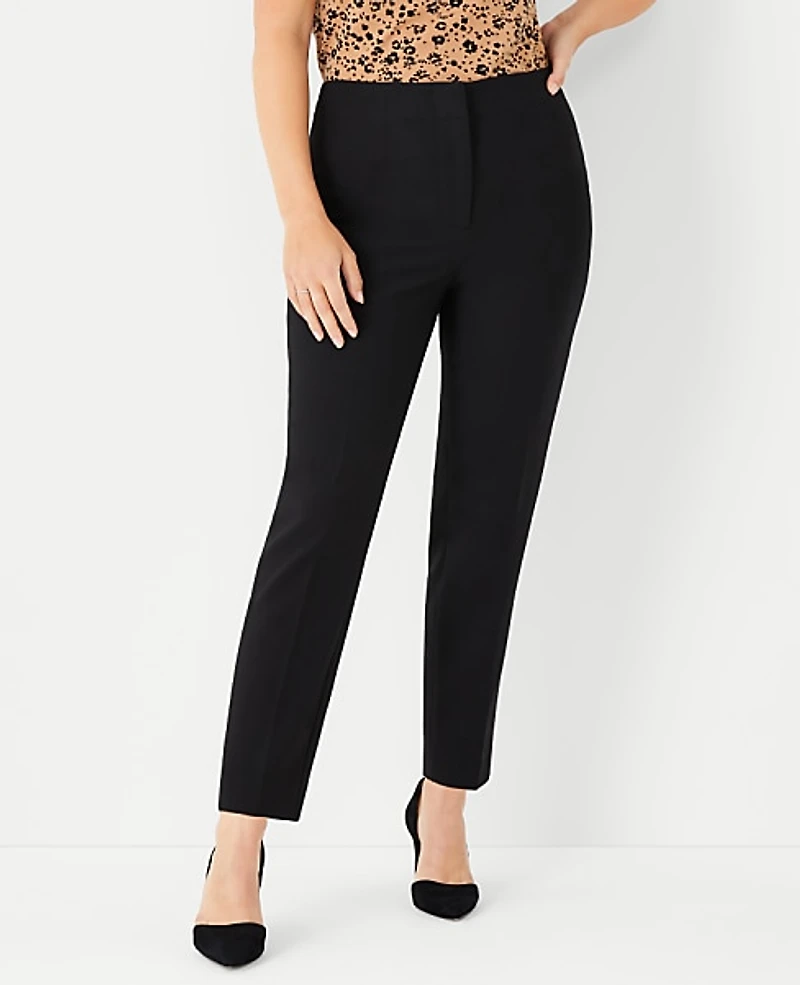 Ann Taylor The Petite Lana Slim Pant - Curvy Fit Black Women's
