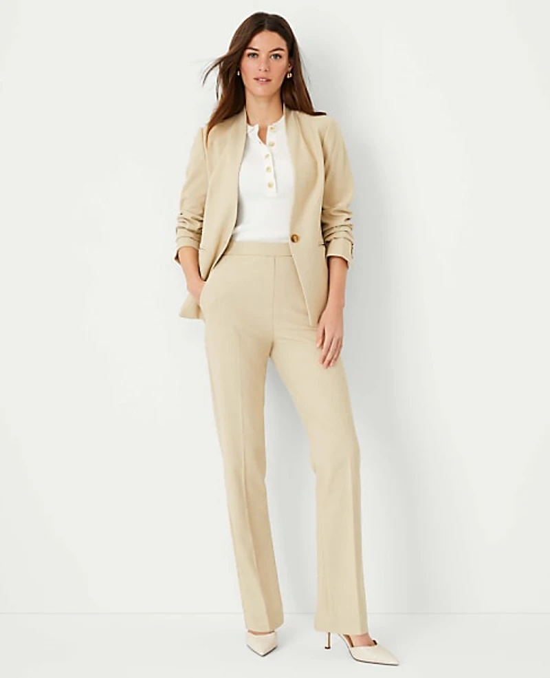 Ann Taylor The Side Zip Straight Pant Bi-Stretch Women's