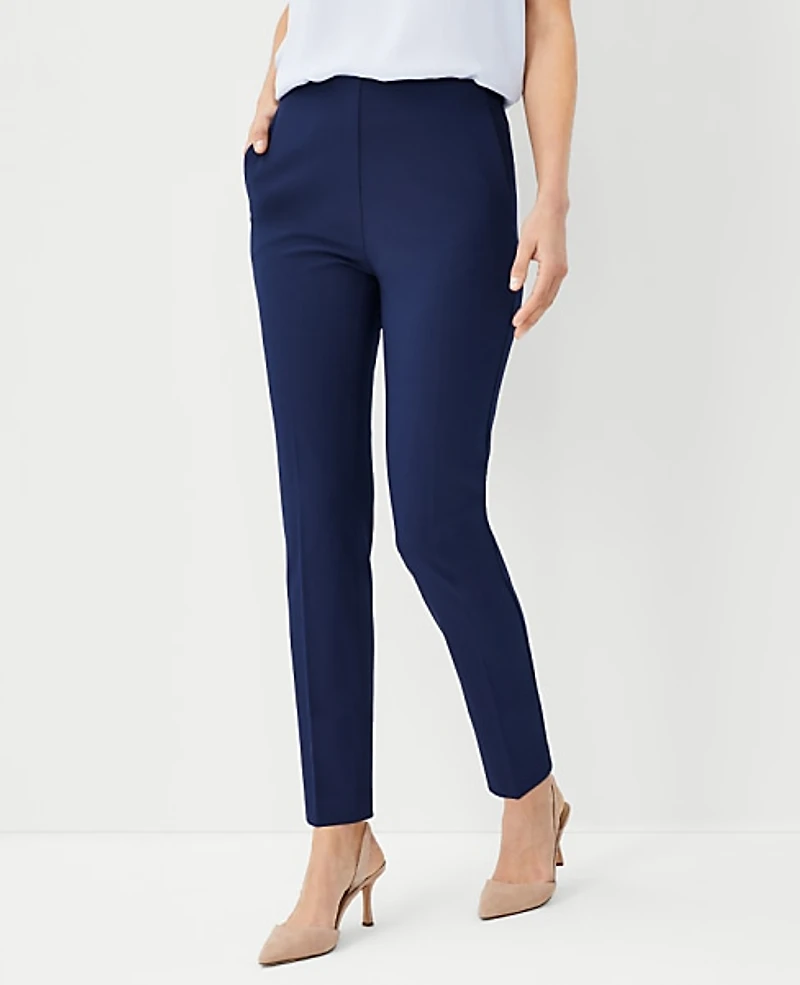 Ann Taylor The Side Zip Ankle Pant Bi-Stretch Pure Sapphire Women's