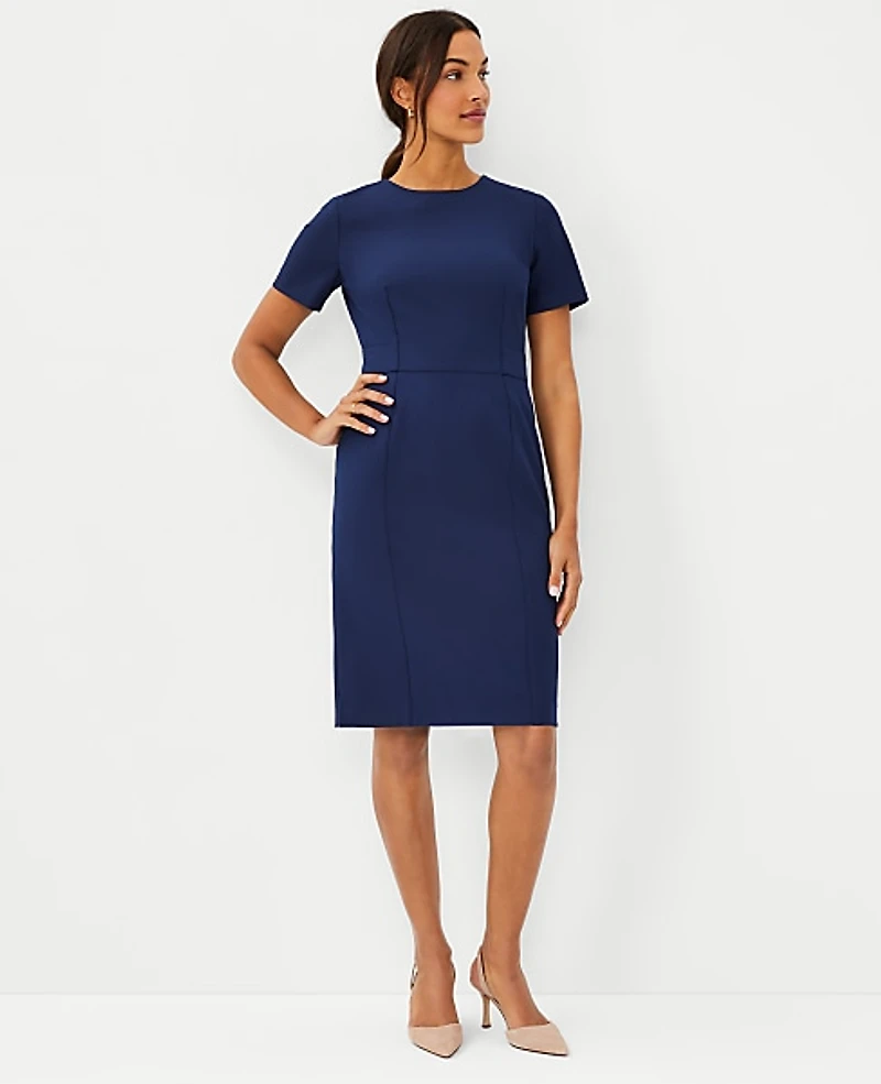 Ann Taylor The Short Sleeve Sheath Dress Bi-Stretch Women's