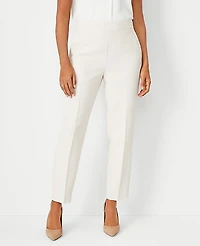 Ann Taylor The Side Zip Ankle Pant Fluid Crepe Ivory Whisper Women's