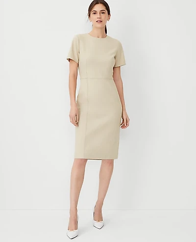 Ann Taylor The Short Sleeve Sheath Dress Bi-Stretch — Curvy Fit Women's