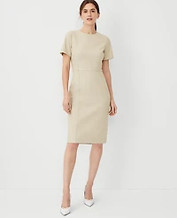Ann Taylor The Short Sleeve Sheath Dress Bi-Stretch — Curvy Fit Women's