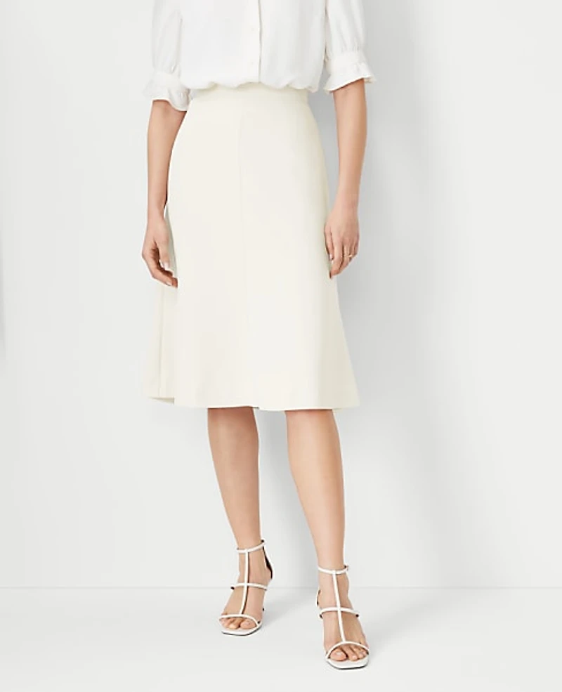 Ann Taylor The Petite Flare Skirt Fluid Crepe Women's