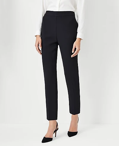 Ann Taylor The Petite Side Zip Ankle Pant Fluid Crepe Women's
