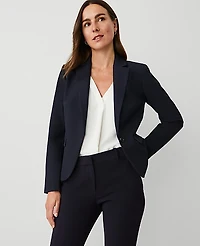 Ann Taylor The Notched Single Button Blazer Seasonless Stretch Women's