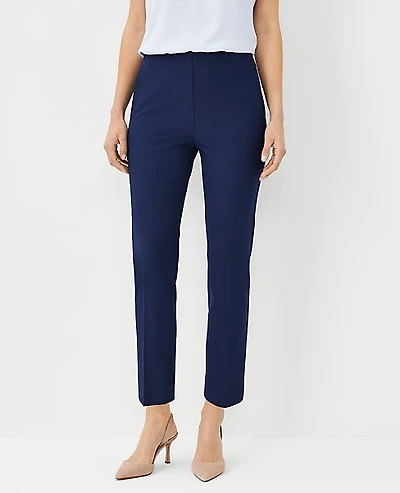 Ann Taylor The Side Zip Ankle Pant Bi-Stretch — Curvy Fit Pure Sapphire Women's