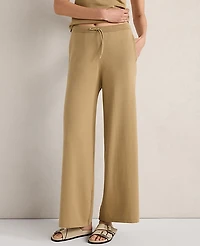 Ann Taylor Haven Well Within Organic Cotton Jersey Wide Leg Pants Truffle Women's