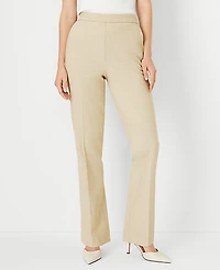 Ann Taylor The Side Zip Straight Pant Bi-Stretch — Curvy Fit Toasted Oat Women's