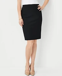 Ann Taylor The Seamed Pencil Skirt Bi-Stretch — Curvy Fit Black Women's