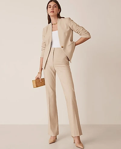 Ann Taylor The Petite High Rise Skinny Trouser Bi-Stretch Toasted Oat Women's
