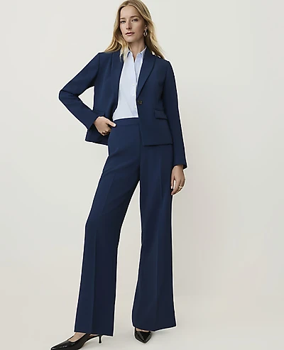 Ann Taylor The Shorter Single Button Blazer Fluid Crepe Women's