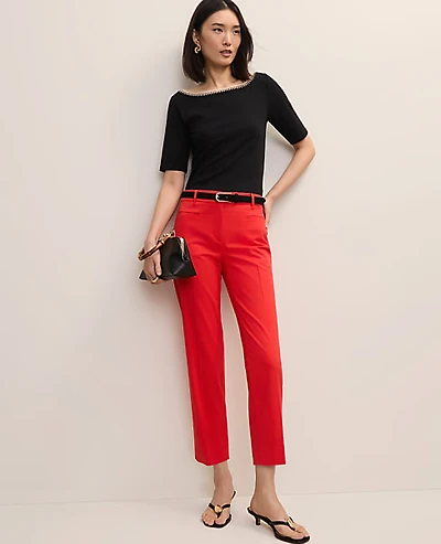 Ann Taylor The Petite Cotton Crop Pant Women's