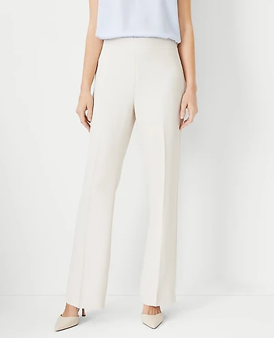 Ann Taylor The Tall Side Zip Trouser Fluid Crepe Ivory Whisper Women's