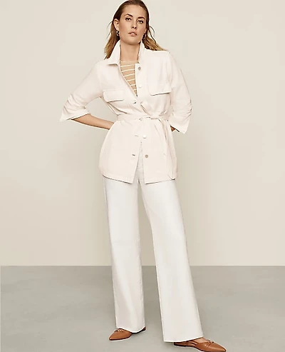 Ann Taylor Petite Weekend Trouser Jean Ivory Women's