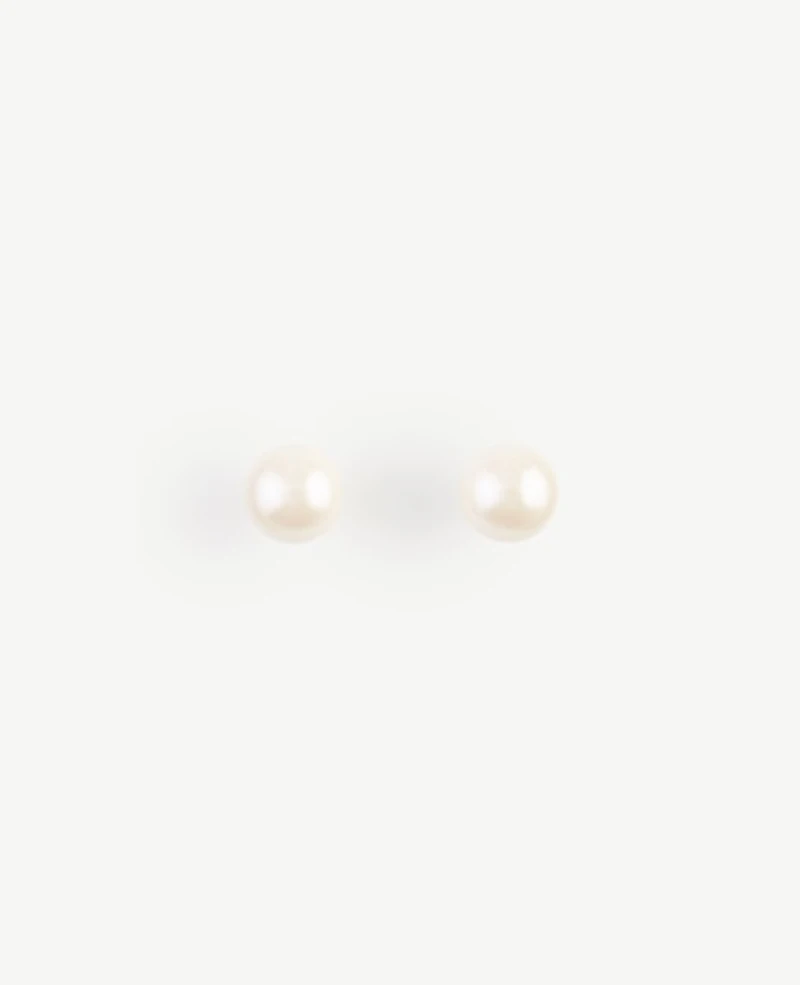 Ann Taylor Pearl Stud Earrings Ivory Women's