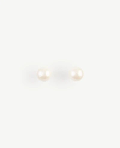 Ann Taylor Pearl Stud Earrings Ivory Women's