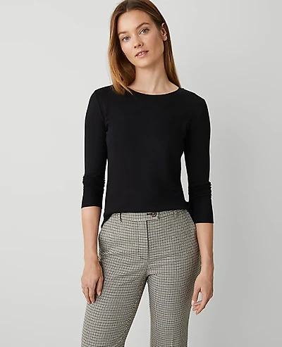 Ann Taylor Weekend Crew Neck Top Women's