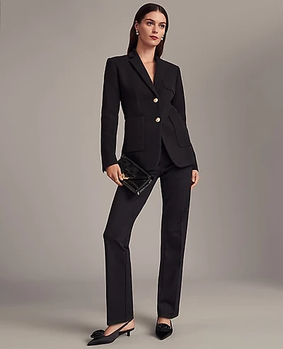 Ann Taylor The Petite Sophia Pant in Ponte Size 4 Black Women's