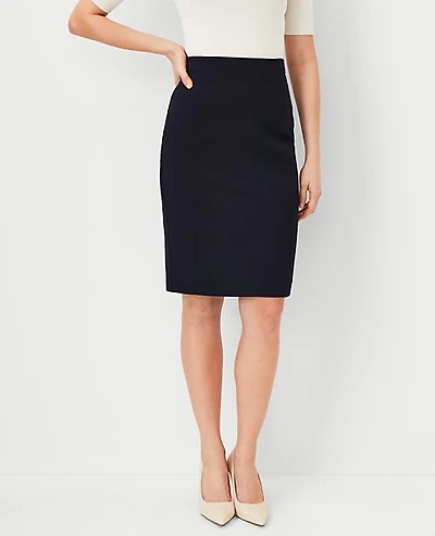 Ann Taylor The Petite Seamed Pencil Skirt Seasonless Stretch — Curvy Fit Women's