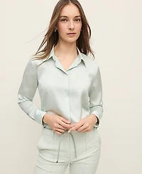 Ann Taylor Satin Modern Shirt Women's
