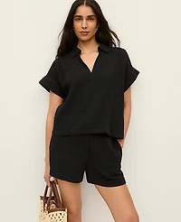 Ann Taylor Relaxed Cotton Gauze Blouse Women's