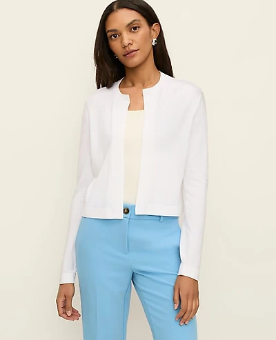 Ann Taylor Petite Open Crop Cardigan Women's