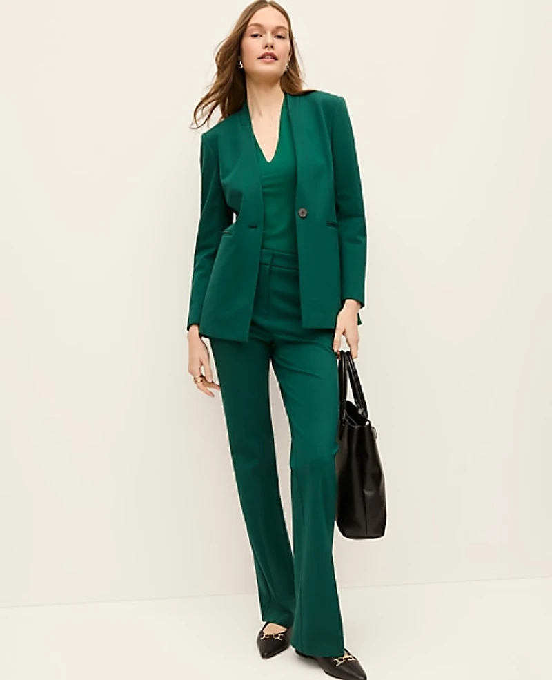 Ann Taylor The Petite Skinny Flare Trouser Ponte Shade Tree Women's