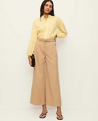 Ann Taylor The Belted Wide-Leg Ankle Pant Women's