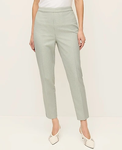Ann Taylor The Petite Natalie Pant Houndstooth Pale Olive Women's