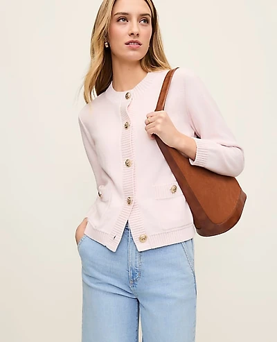 Ann Taylor Crew Neck Cardigan Women's