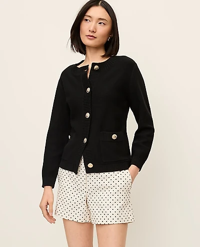 Ann Taylor Crew Neck Cardigan Women's