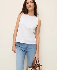 Ann Taylor Petite Daisy Appliqué Tank Top 2XS Women's