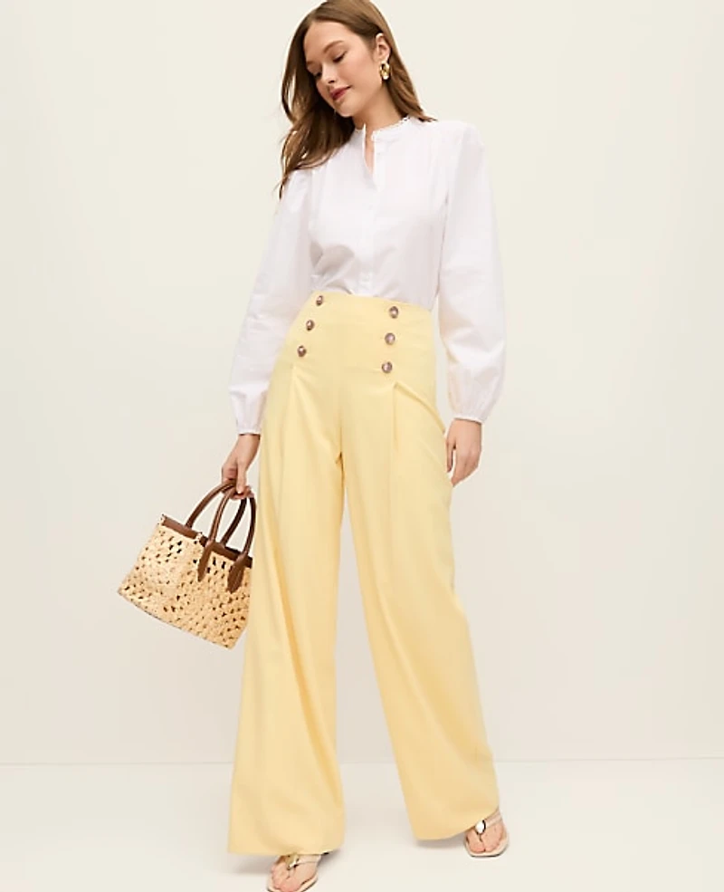 Ann Taylor The Wide-Leg Sailor Pant Sun Soaked Women's