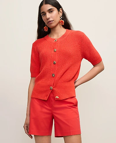 Ann Taylor Elbow Sleeve Cardigan Women's