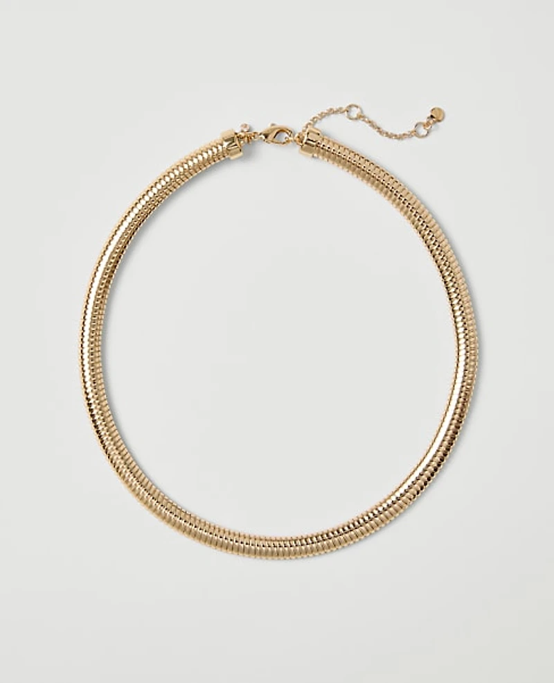 Ann Taylor Snake Chain Necklace Goldtone Women's
