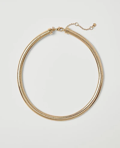 Ann Taylor Snake Chain Necklace Goldtone Women's