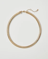 Ann Taylor Snake Chain Necklace Goldtone Women's