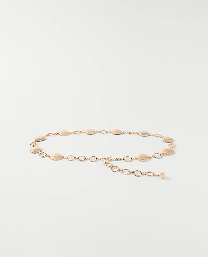 Ann Taylor Metal Chain Belt Gold Women's