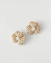 Ann Taylor Threaded Flower Stud Earrings Natural Women's