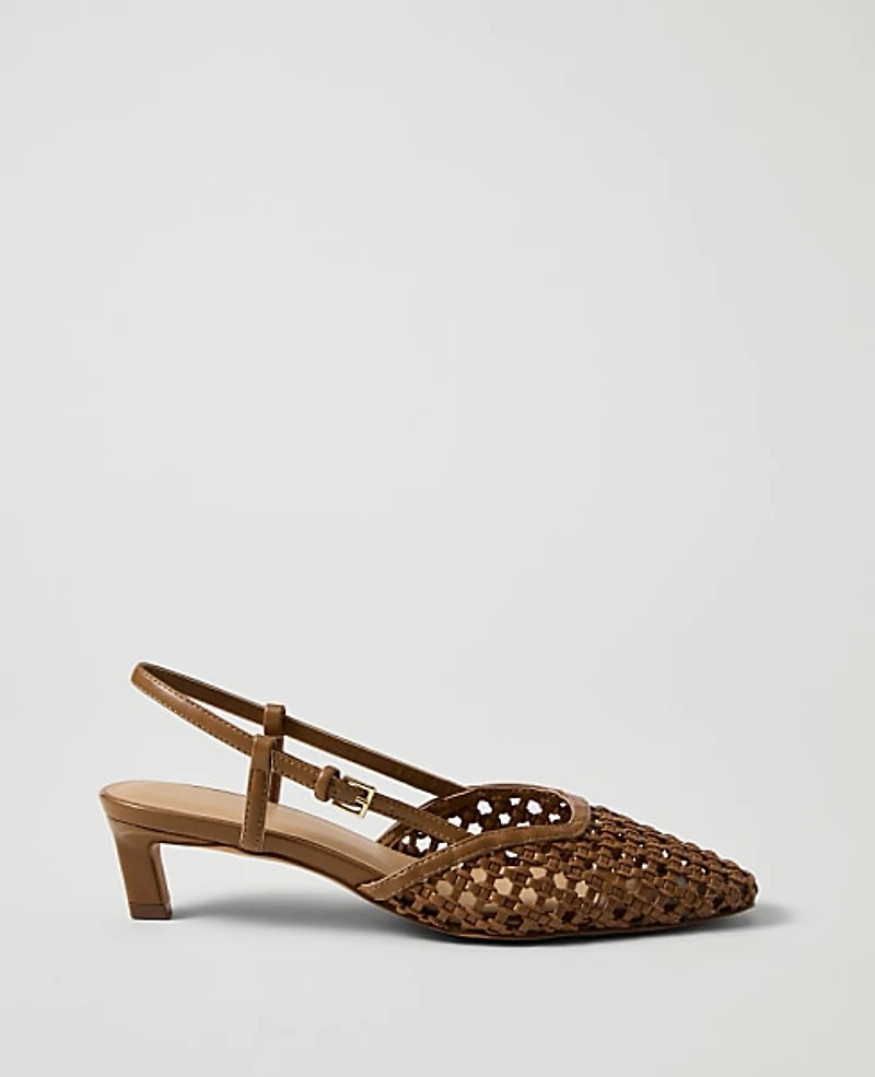 Ann Taylor Woven Slingback Pump Women's