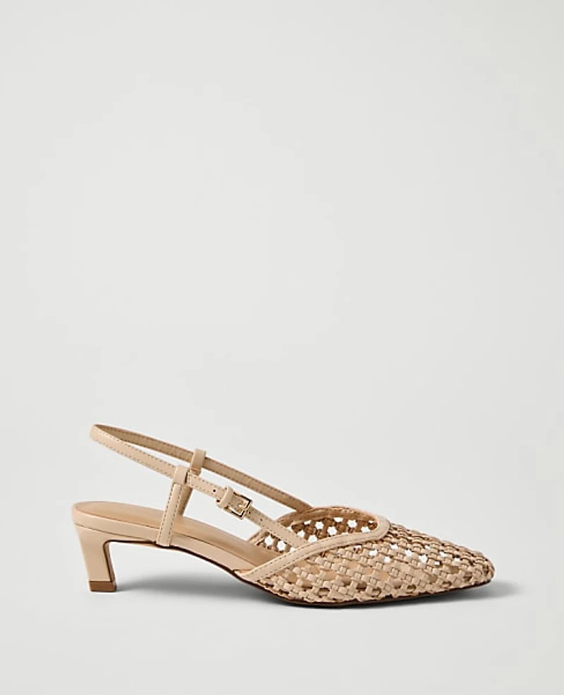 Ann Taylor Woven Slingback Pump Women's