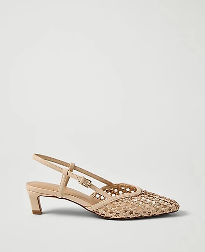 Ann Taylor Woven Slingback Pump Women's