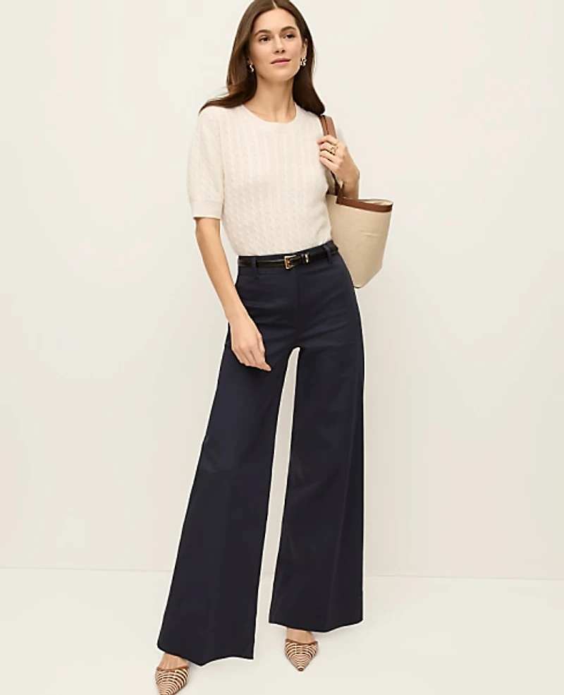 Ann Taylor The Modern Wide-Leg Pant Night Sky Women's