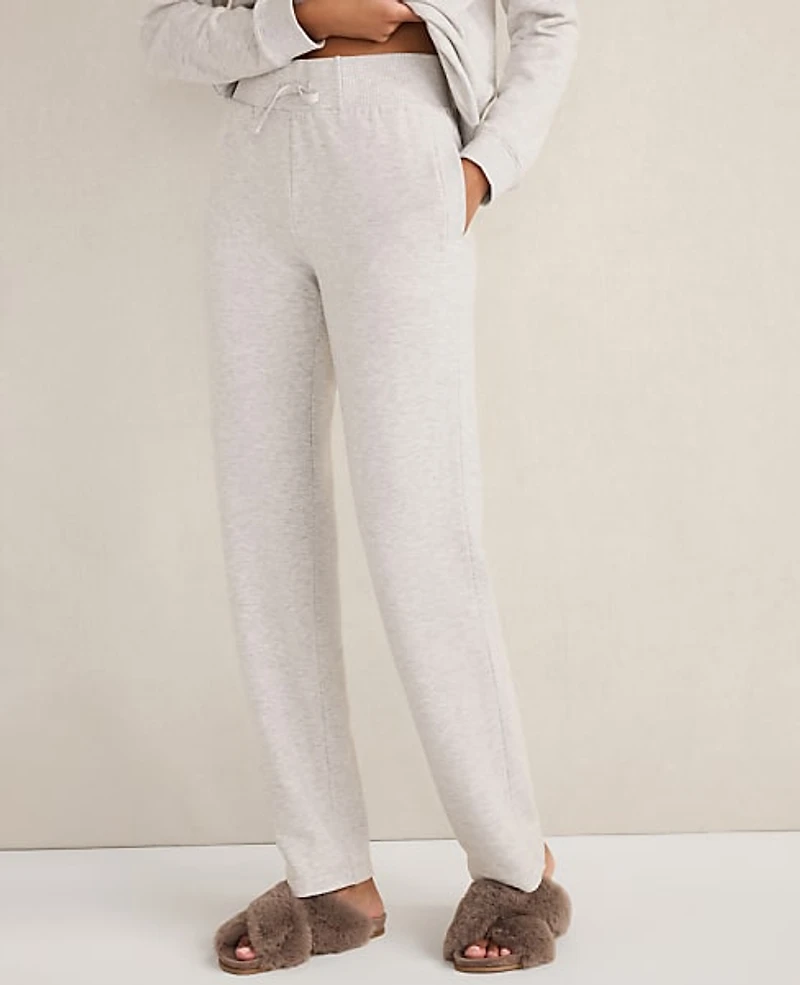 Ann Taylor Haven Well Within Fleece Straight Leg Pants Heather Women's