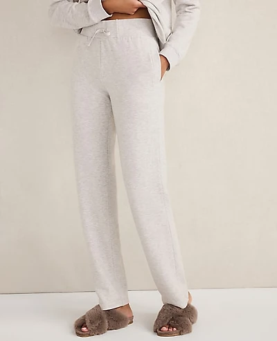 Ann Taylor Haven Well Within Fleece Straight Leg Pants Heather Women's