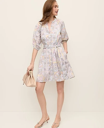 Ann Taylor Petite Paisley Flare Dress Size 10 Women's