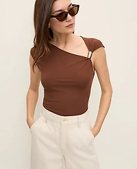 Ann Taylor Asymmetric Draped Top Women's
